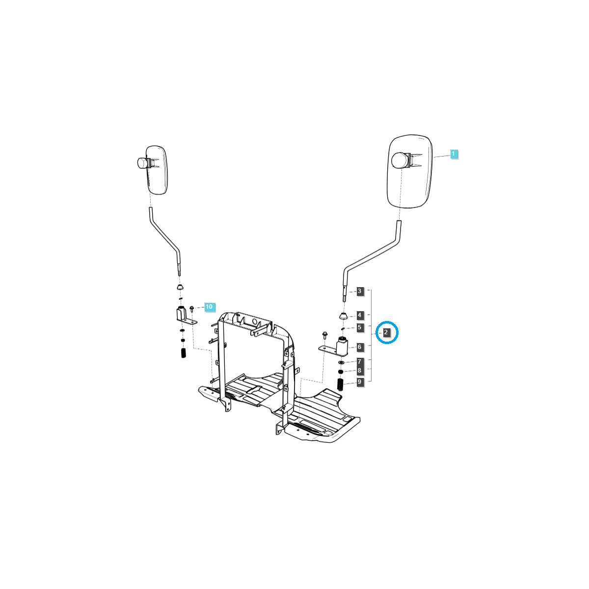 Držiak zrkadla, držiak / TRG830 / Ls Traktor č. 40215876