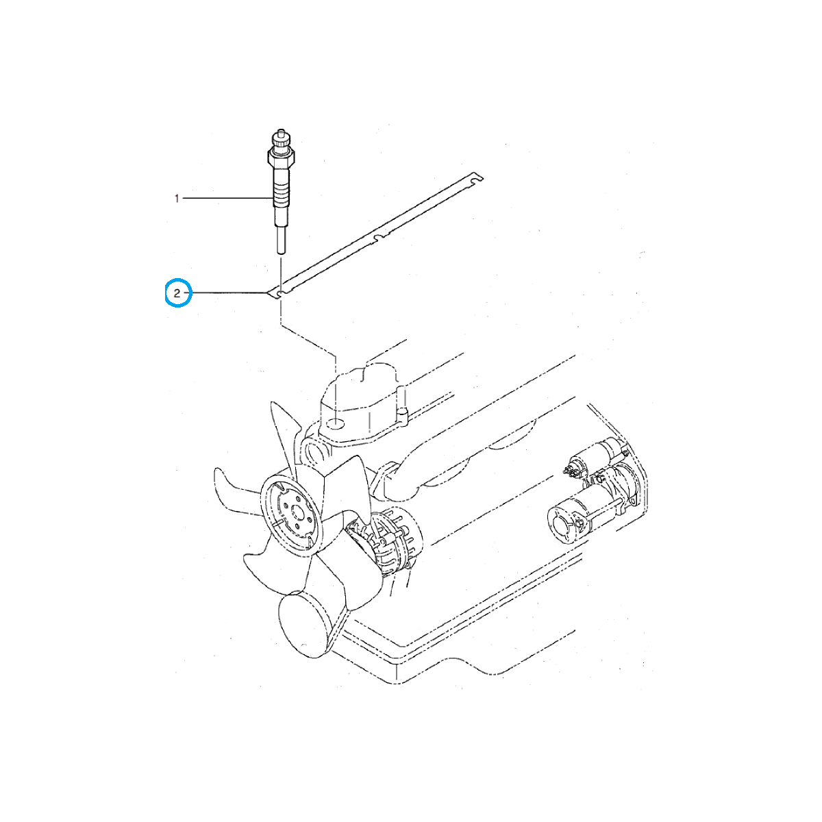 Spark plug heating cable / Ls Tractor 40225028