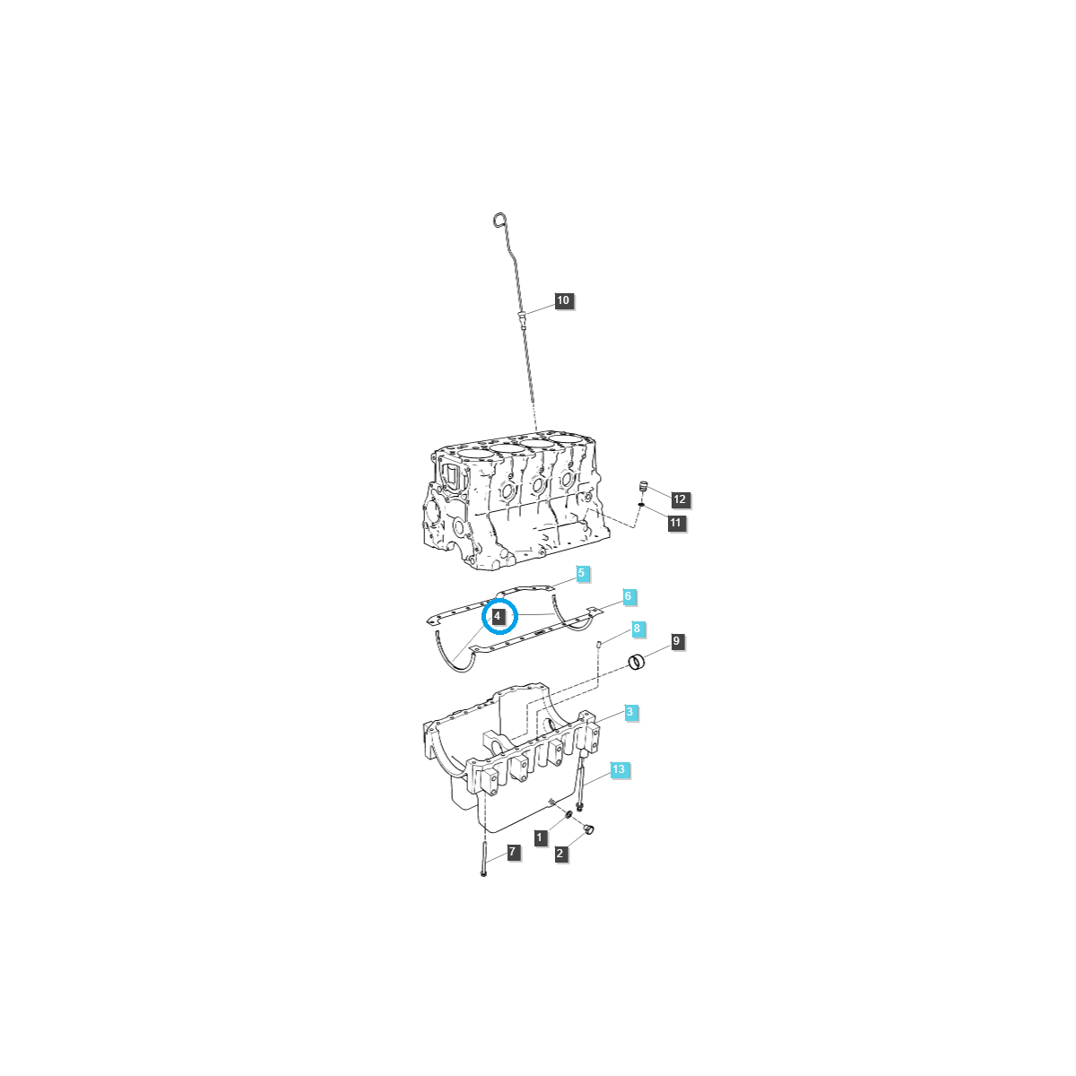 Joint de carter d'huile / LS R 41 / LS U 43 / LS U 50 / LS U 60 / EGQ145 / 40007387