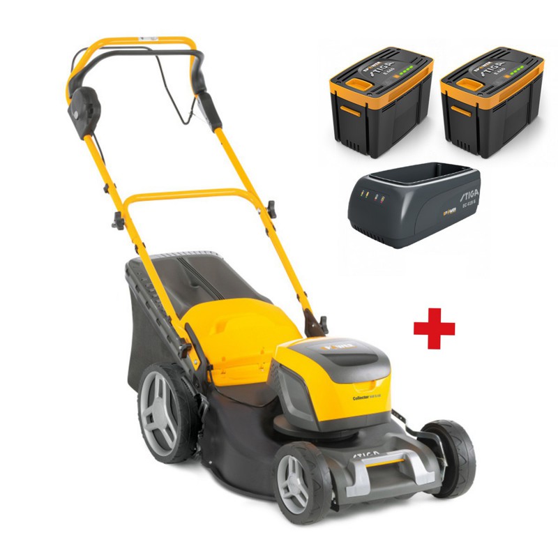 gardening tools - Battery powered mower Stiga Collector 548 S AE Set