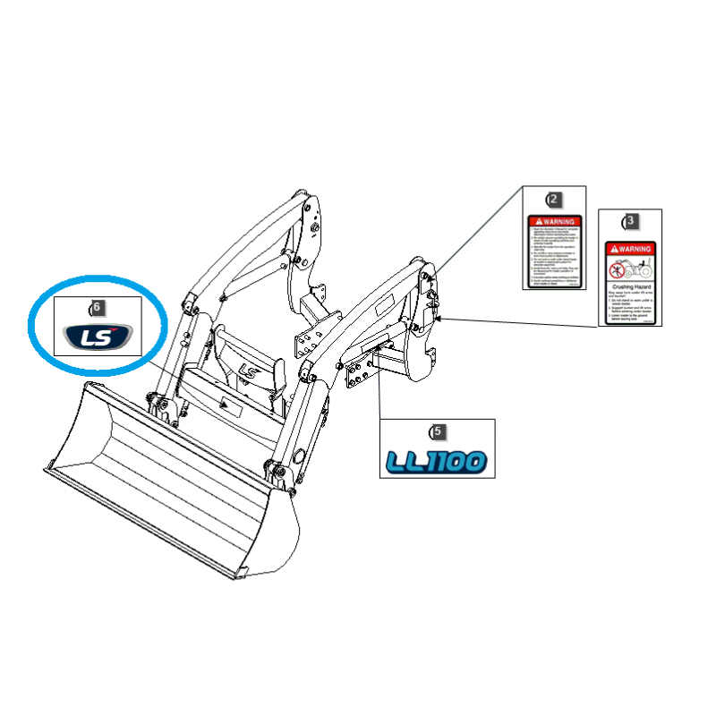 autocollants - Autocollant logo tracteur LS / LS n° 40358812