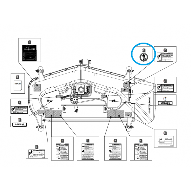 autocollants - Autocollant d'avertissement / Tracteur LS n° 40376546