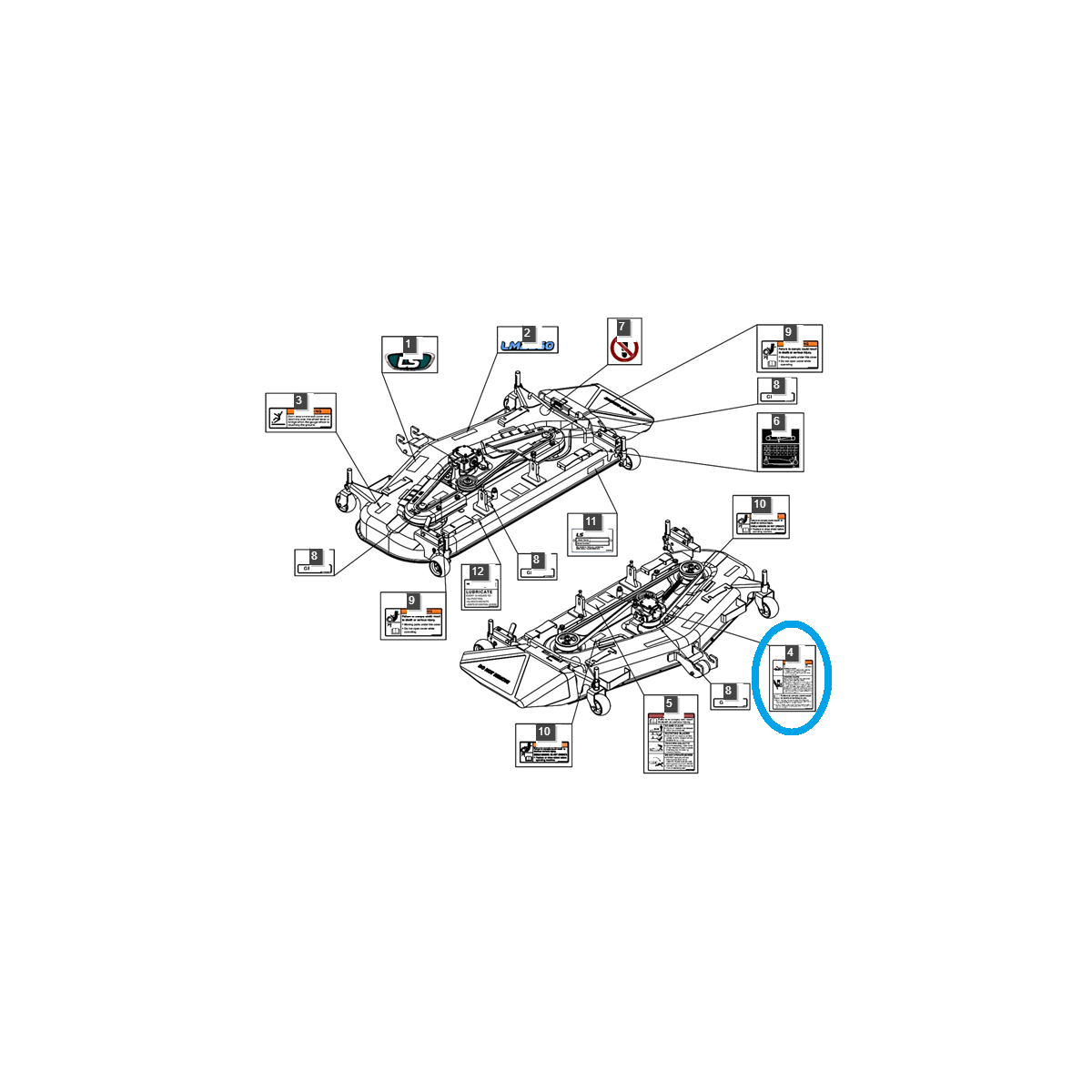 Adhesivo de advertencia / Tractor LS n.º 40376545