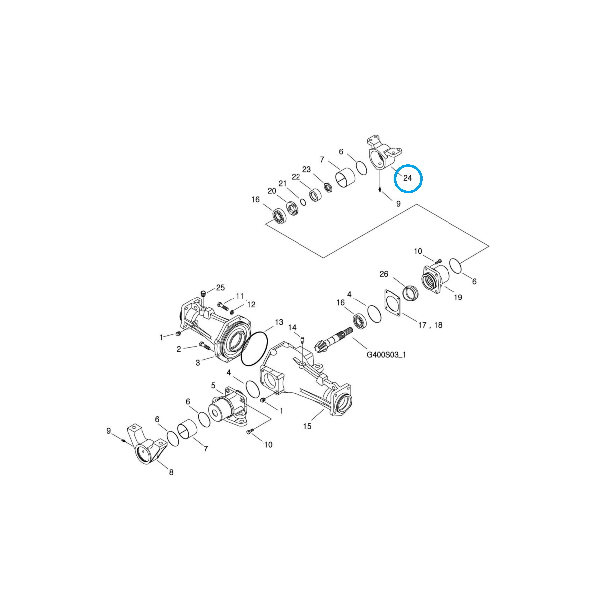 Držák přední nápravy / Konzola / TRG400 / Traktor LS / Č. 40009435