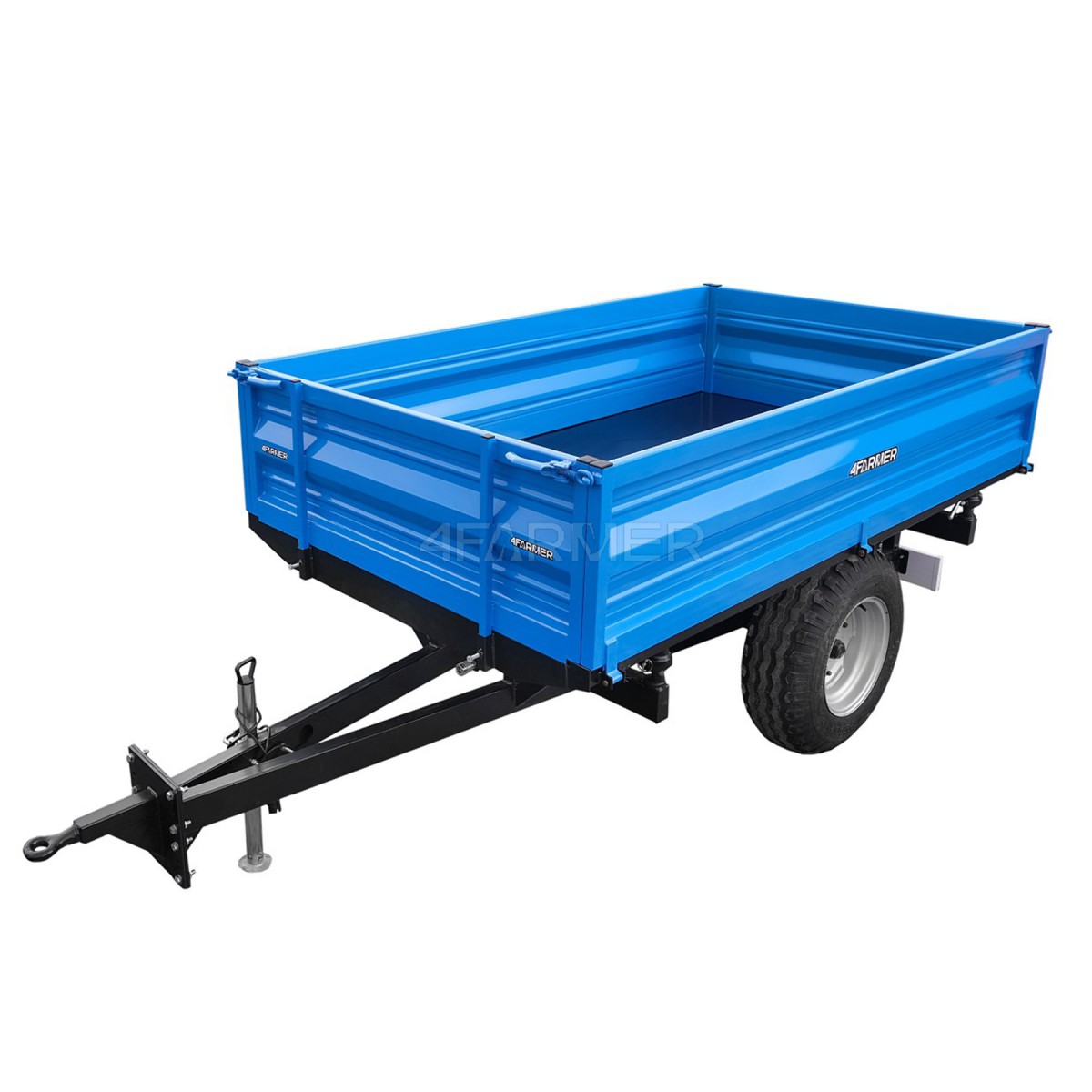 Single-axle agricultural trailer 2T with 4FARMER trailer