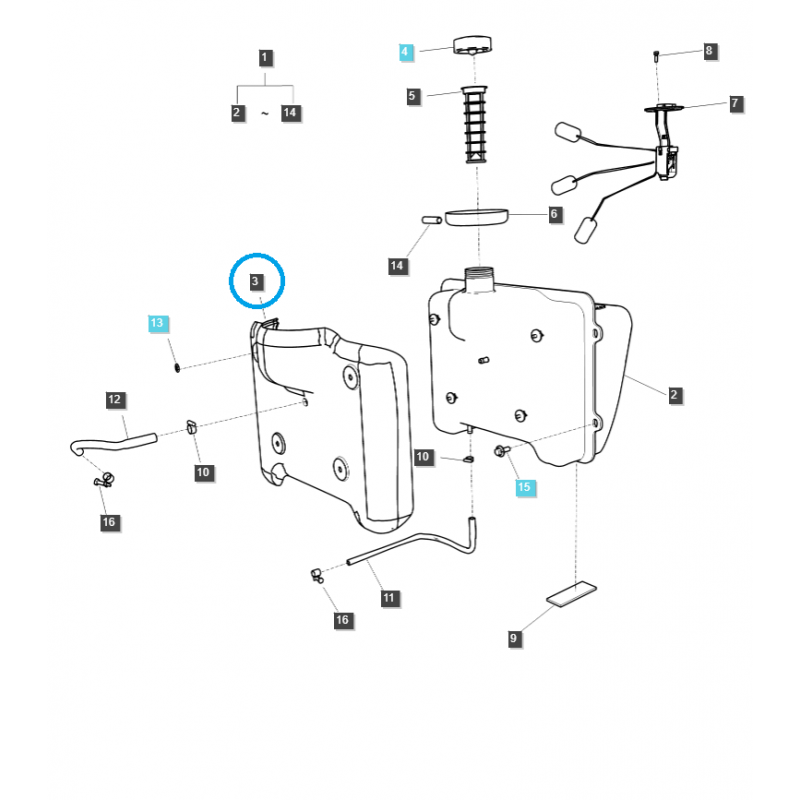 réservoir d essence - Couvercle de réservoir de carburant / TRG040 / Tracteur LS / N° 40201945
