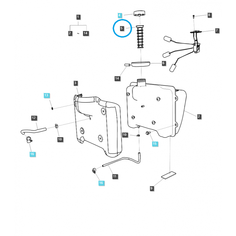 filtros de combustible - Filtro del depósito de combustible / TRG040 / Ls Tractor nº 40008416