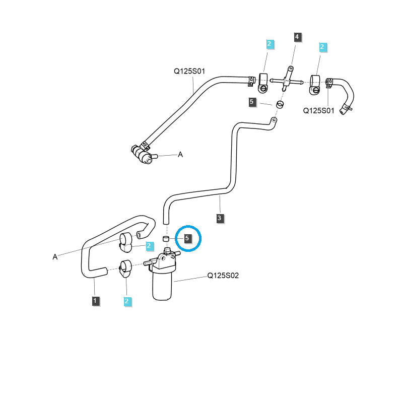otros sistema de combustible - Abrazadera / Tractor LS / N.° 40152040