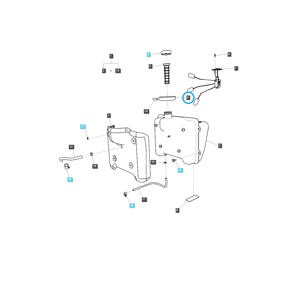 Uzáver palivovej nádrže / TRG040 / LS Traktor / č