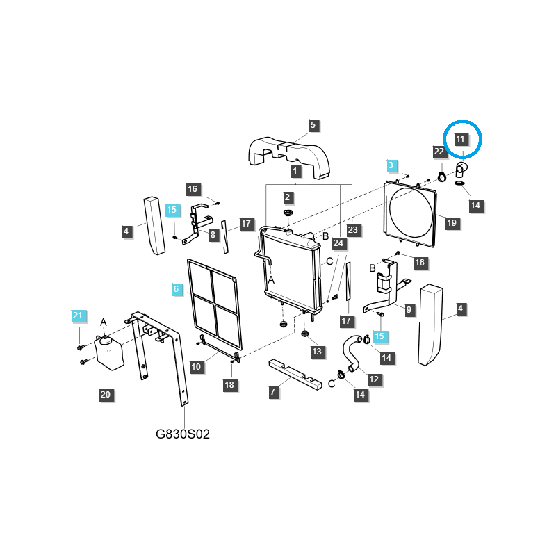 hadi - Hadice chladiče / TRG170 / LS Traktor / č. 40192381