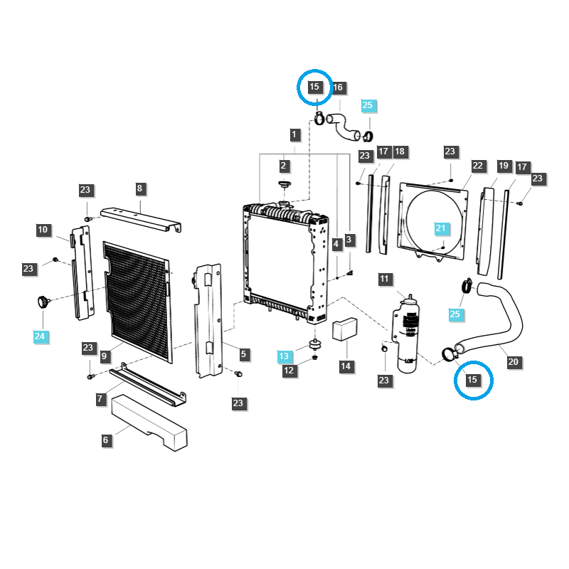 el restante - Abrazadera / TRG970 / LS Tractor no 40449797