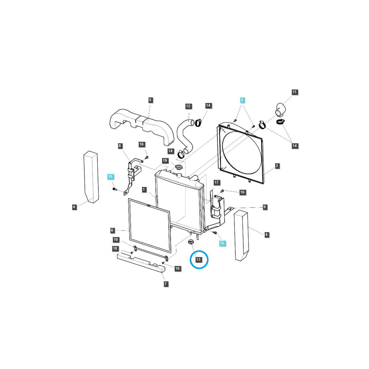 atrapy - Gummiauflage / TRG170 / LS Traktor / Nr. 40192386