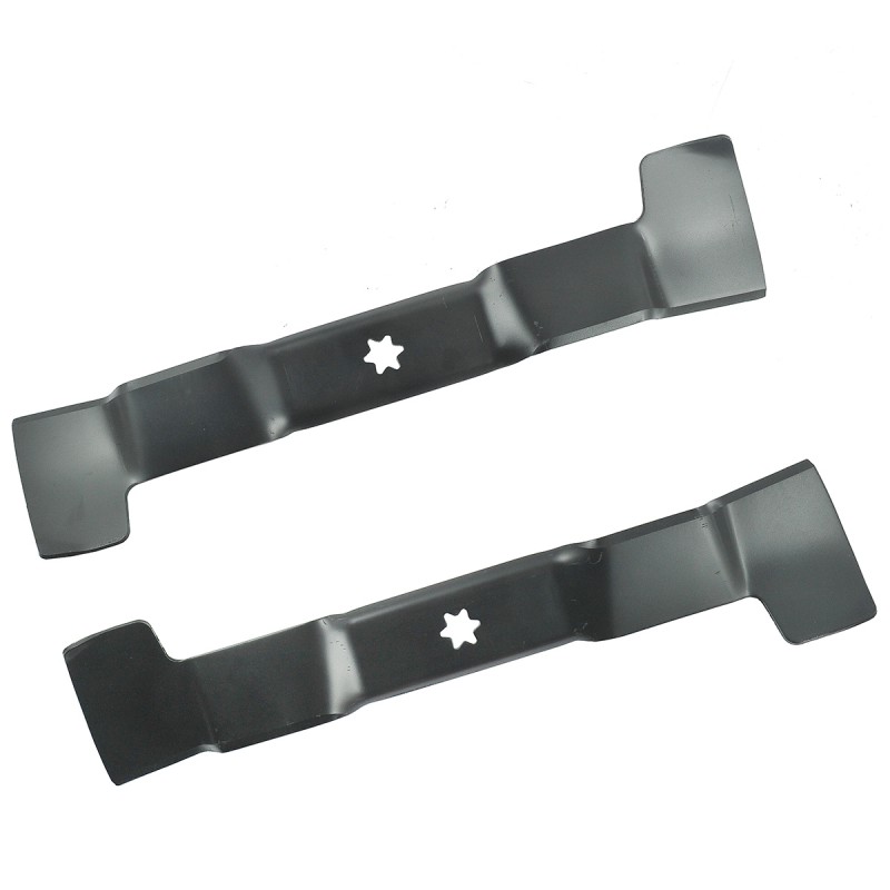 noże i bijaki test - Cuchillas para tractor cortacésped 490 mm / Cub Cadet XT1 OR95/XT2 PR95/XT3 QR95 / 742-05255 / 742-05256 / 19A1328B603