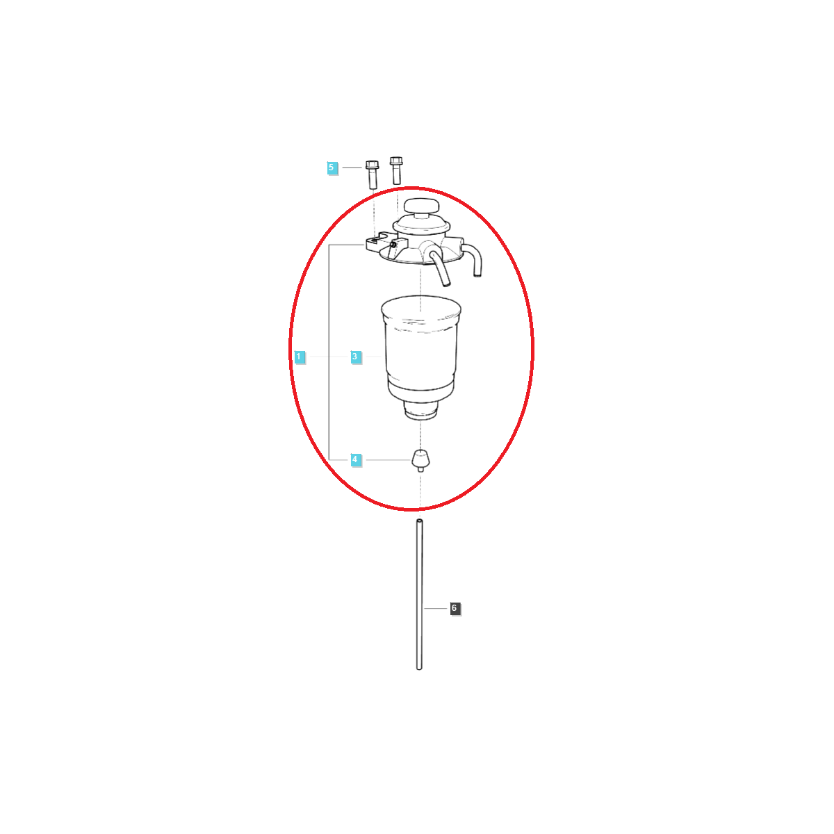 Hlavní palivový filtr / EGQ125 / Ls Traktor č. 40369210