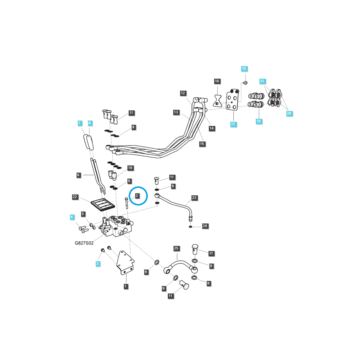 Perno / M8 x 1,25 x 60 / Tractor LS / N.º 40028930