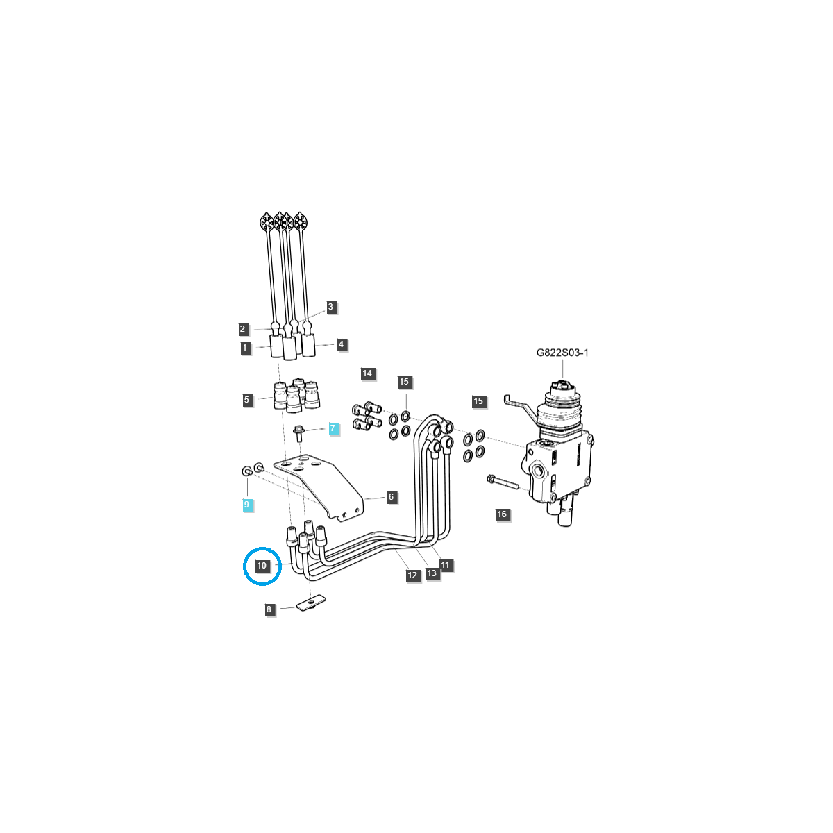 Hydraulikrohr / TRG822 / Ls Traktor 40337148