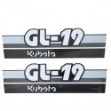 Cost of delivery: Autocollants Kubota GL19