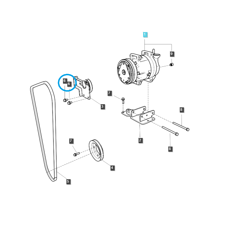tornillos - Tornillo / M8 x 1,25 x 16 / W/WS1550816 / Tractor LS / n.º 40028969