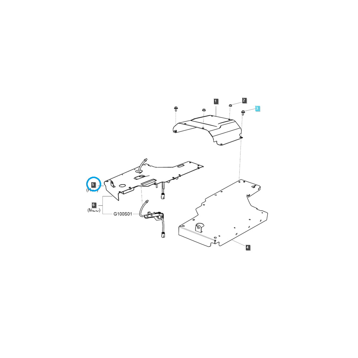 Cache - plancher droit / RHDGG840 / Ls Tractor 40192526