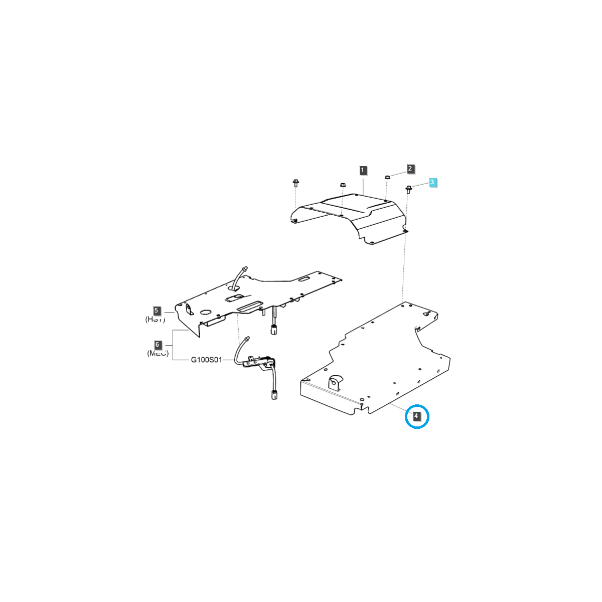 Cache - plancher gauche / LHDGG840 / Ls Tractor 40192519