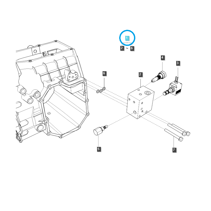 zawory  - Elektrozawór hydrauliczny WOM/PTO / G822 / LS Tractor / nr 40264633