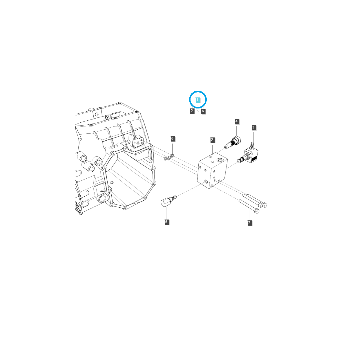 Zapfwellen-/Zapfwellen-Hydraulik-Magnetventil / G822 / LS-Traktor / Nr. 40264633