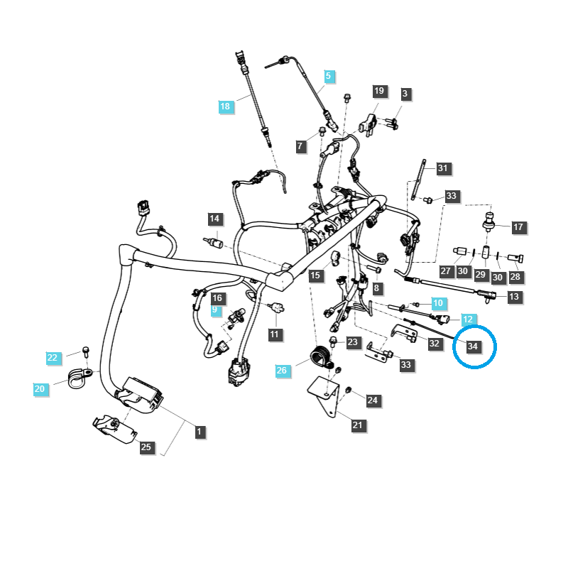 ostatné hydraulický systém - Káblová páska / TRG750 / Traktor LS / č. 40296563
