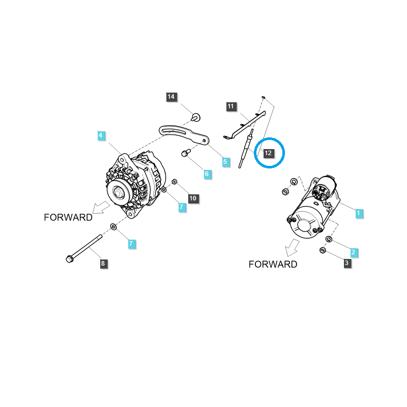 glow plugs - Glow Plug / EGQ205 / LS Tractor / 40266133