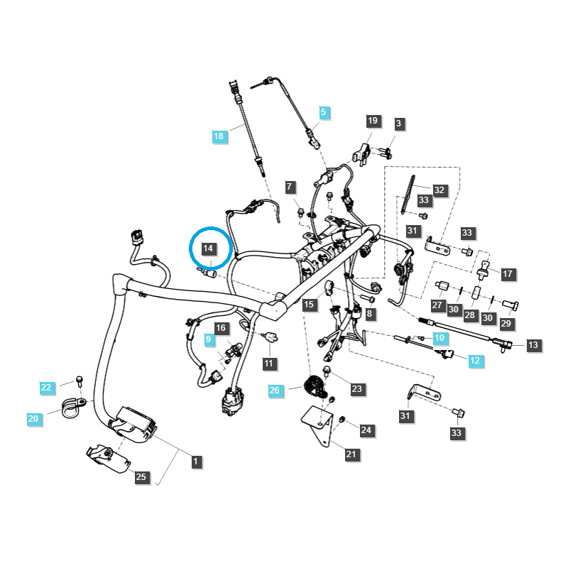 snímače teploty - Snímač teploty vody / LS MT3.35 / LS MT3.40 / LS MT3.50 / LS MT3.55 / LS MT357 / LS MT3.60 / č