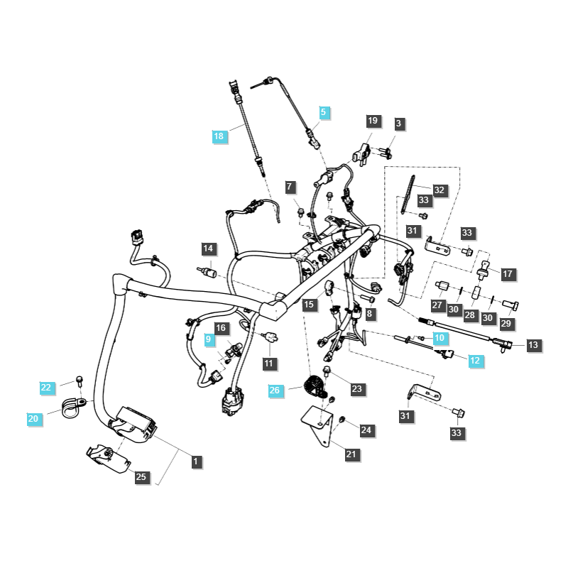 pozostale uklad wydechowy - Czujnik różnicy ciśnień DPF / TRG750 / LS Tractor / 40273633