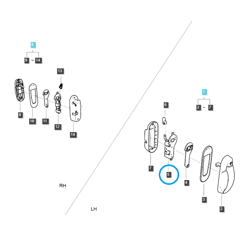 atrapy - Linkes Kabinentürschloss / TRG862 / LS-Traktor / Nr. 40371017