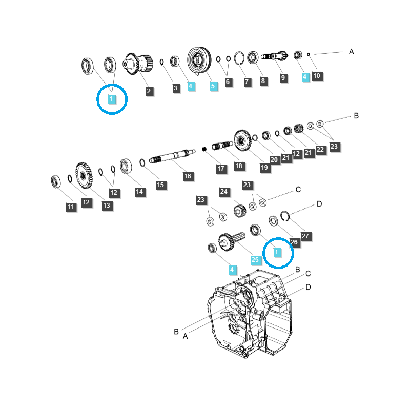 the remaining - Ball bearing 35 x 62 x 14 mm / A0860070 / Ls Tractor 40052960 / 40012916