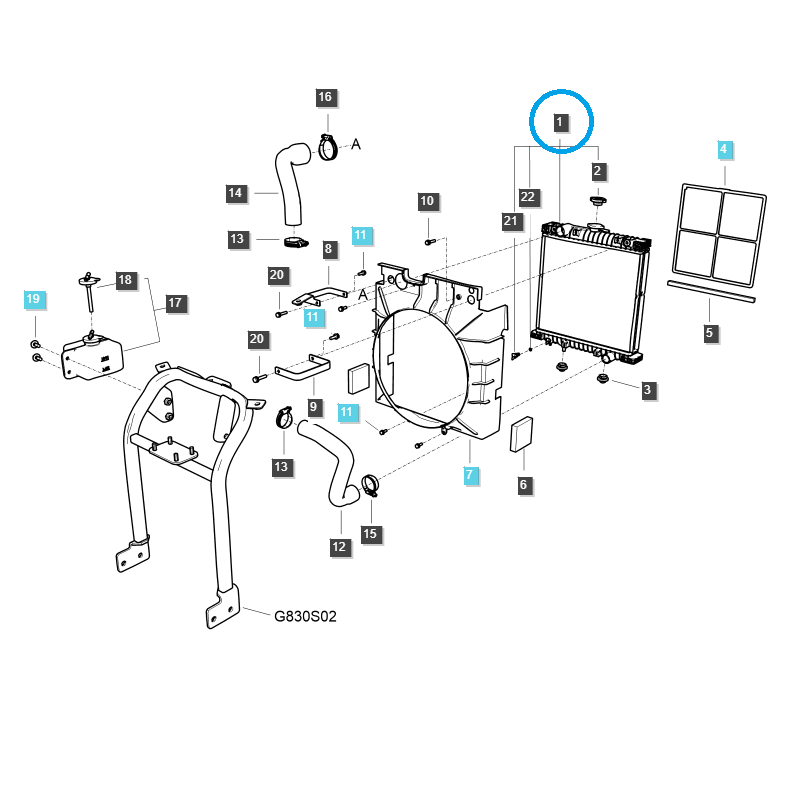 chladiče - Radiátor / LS MT1.22 / LS MT1.25 / č.40350407