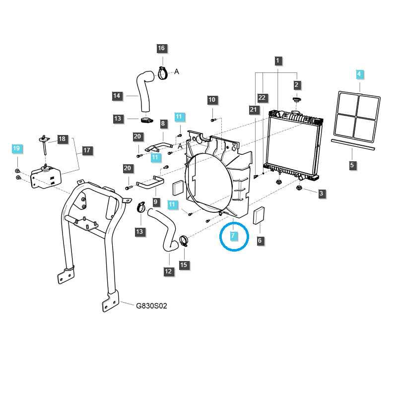 der rest - Kühler, Kühlergehäuse / TRG170 / LS Traktor 40412387