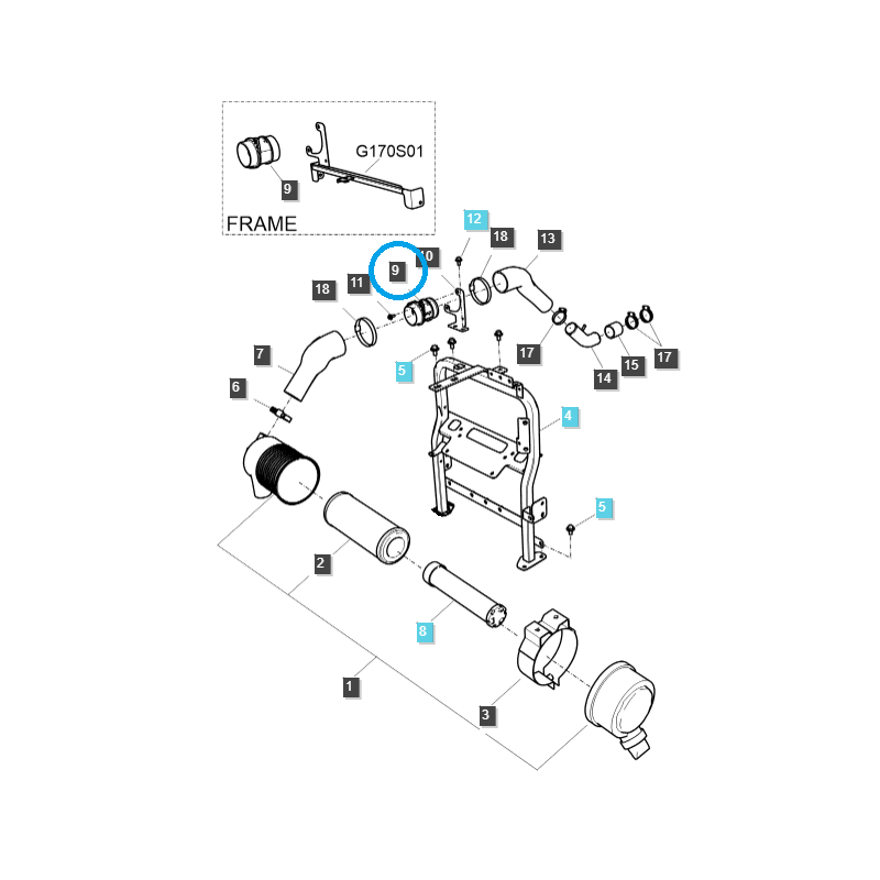 otros motor - Caudalímetro de aire / TRG750 / Tractor LS / n.º 40273647