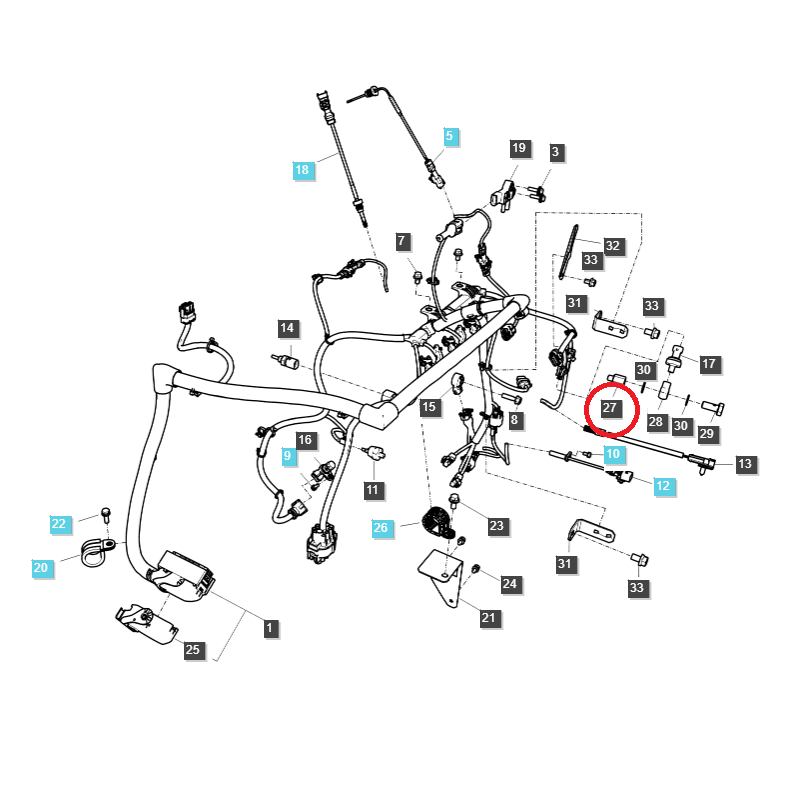 otros motor - Conector P2 / EGQ160 / Tractor LS / N.° 40512065