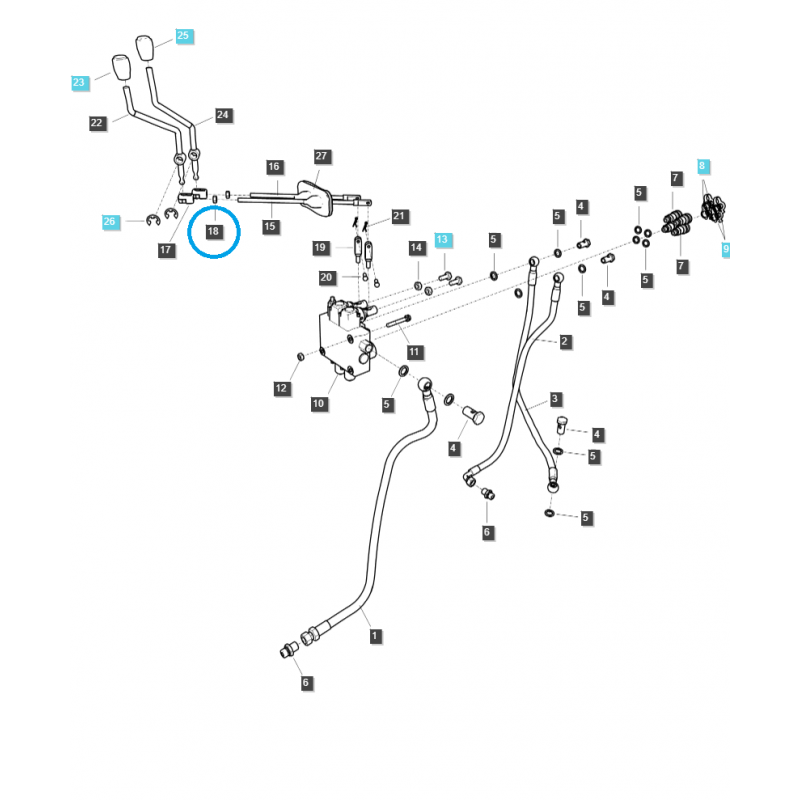nuts - Nut M8 x 1.25 / S3130800 / Ls Tractor 40029041