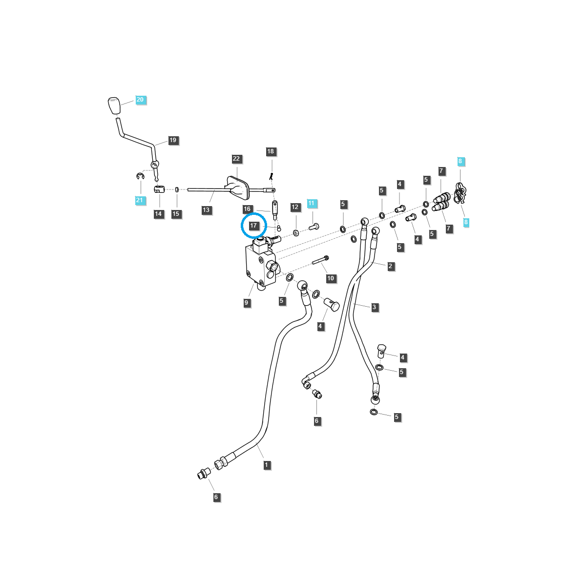 Čap D1 X 20L / A062C120 / Traktor LS / č. 40032262