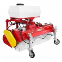 Cost of delivery: Barredora de 150 cm para tractor con cesta, recipiente de riego y cepillo lateral 4FARMER