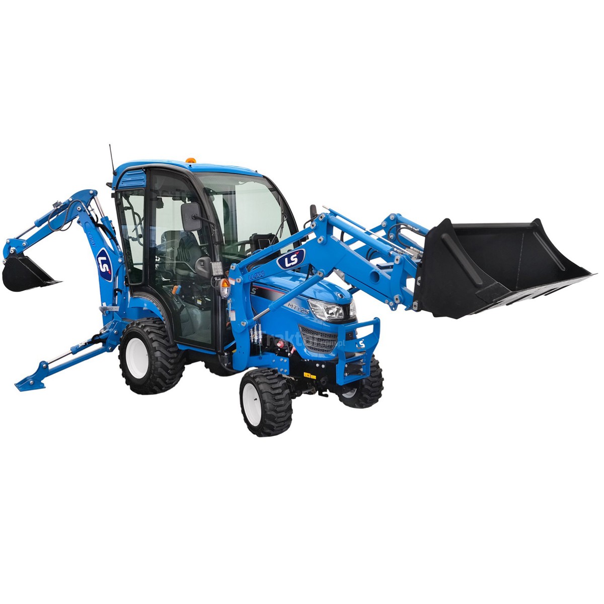LS Tractor MT1.25 4x4 - 24.7 HP / IND / CAB + LB1107 excavator + TUR LL1100 loader
