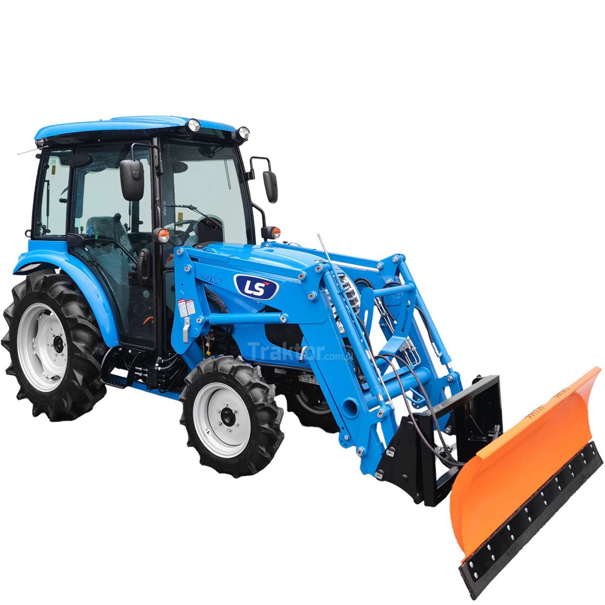LS Tractor MT3.40 HST 4x4 - 40 HP / CAB + LS LL3106 front loader + straight snow plow 200 cm, with Euro frame (TUR) 4FARMER