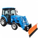 Koszt dostawy: LS Tractor MT3.40 HST 4x4 - 40 KM / CAB + ładowacz czołowy LS LL3106 + pług do śniegu prosty 200 cm, z euroramką (TUR) 4FARMER