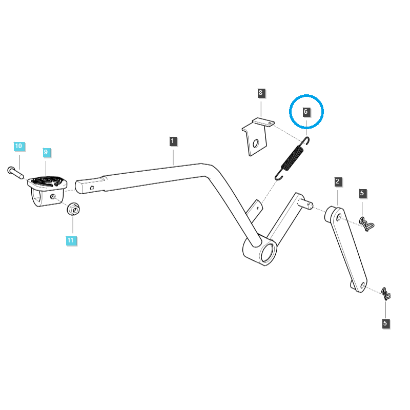 springs - Spring / 650 x 10 mm / TRG292 / LS Tractor / No. 40205707