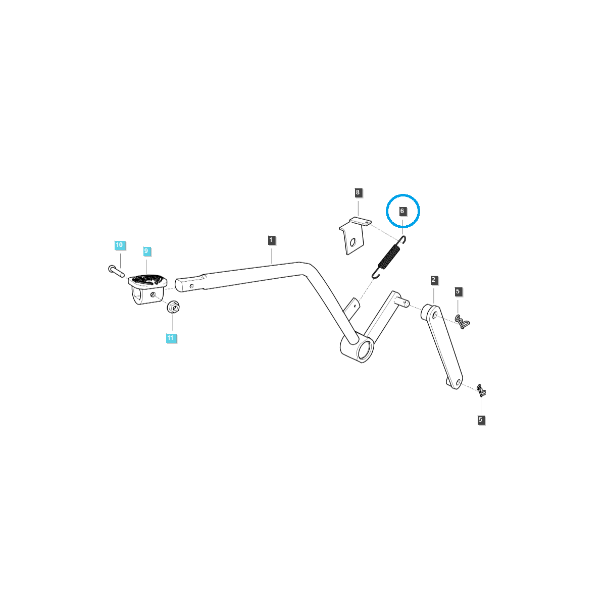 Pružina / 650 x 10 mm / TRG292 / LS Tractor / č. 40205707