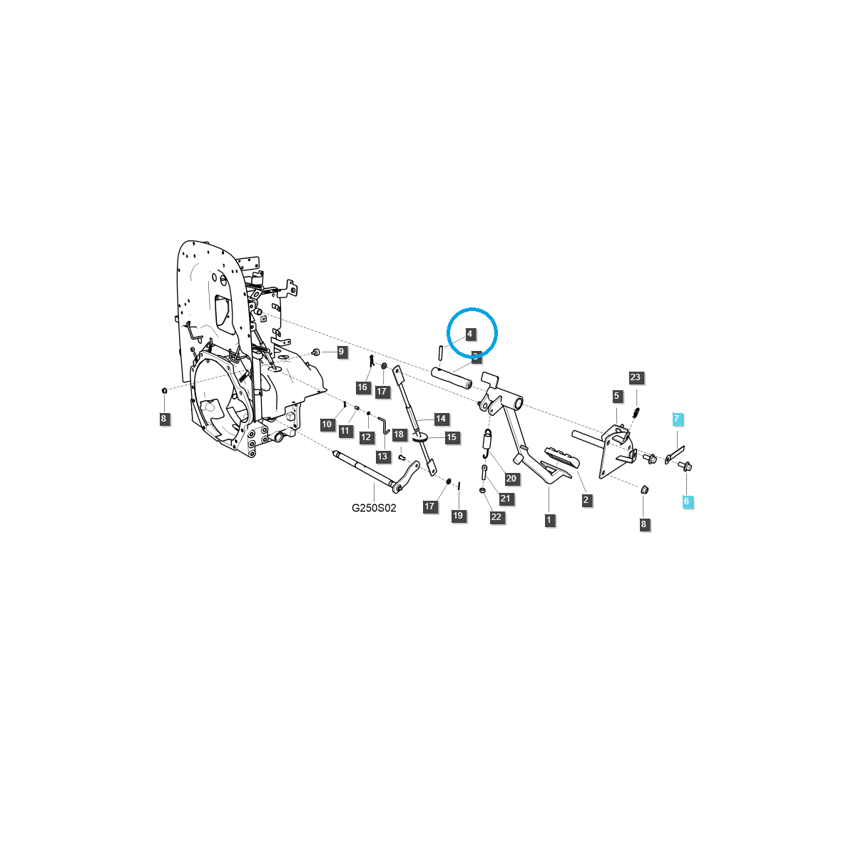 Keil, Federstift 8 x 40 mm / LS Traktor 40029179