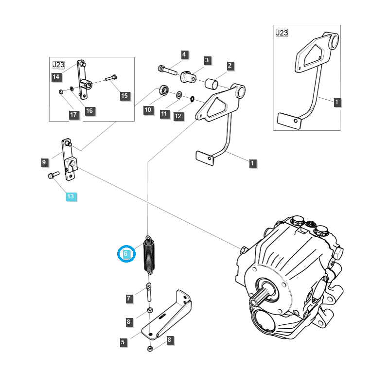 springs - Neutral Position Spring / TRG292 / LS Tractor / No. 40296857