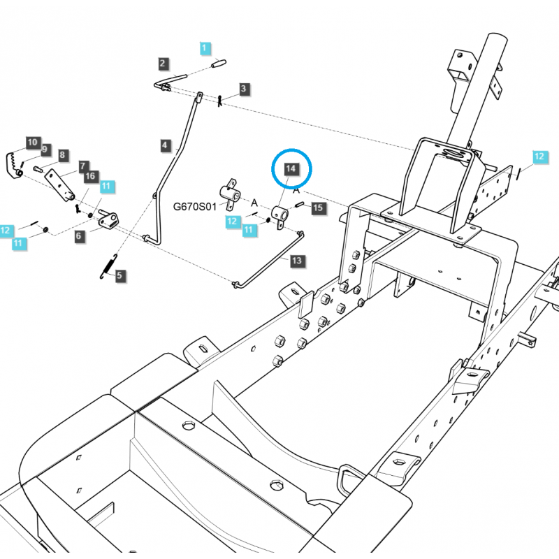 sleeves - Bushing with lever / TRG670 / LS Tractor / No. 40293422