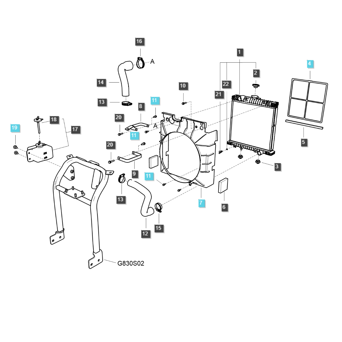 Expansion tank cap / TRG170 / LS Tractor 40376763