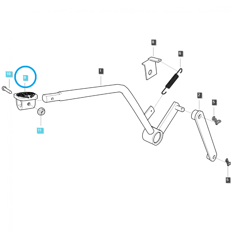 atrapy - Pedál uzávěrky diferenciálu / TRG970 / LS Traktor / č. 40008381