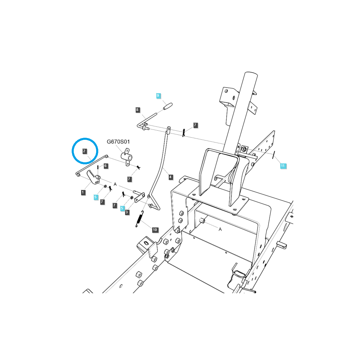 tanques de combustible - Cable de control de crucero / TRG292 / Tractor LS / n.º 40195515
